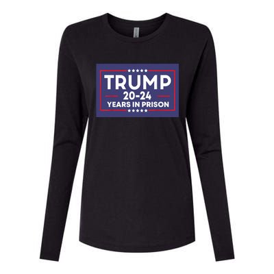 Retro Trump 2024 Years In Prison Funny AntiTrump Womens Cotton Relaxed Long Sleeve T-Shirt