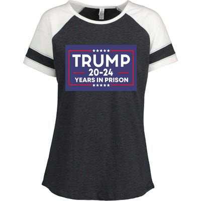 Retro Trump 2024 Years In Prison Funny AntiTrump Enza Ladies Jersey Colorblock Tee