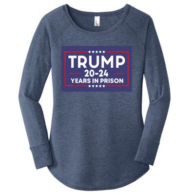 Retro Trump 2024 Years In Prison Funny AntiTrump Women's Perfect Tri Tunic Long Sleeve Shirt