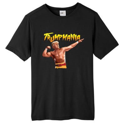 Retro Trump 45 Mania 47 Still Standing Trump 2024 Tall Fusion ChromaSoft Performance T-Shirt