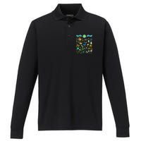 Retro Turning 95 Years Old Vintage 95th Birthday Performance Long Sleeve Polo