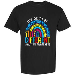 Rainbow Trendy Autism Awareness Tee It's Ok To Be Different Garment-Dyed Heavyweight T-Shirt