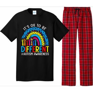 Rainbow Trendy Autism Awareness Tee It's Ok To Be Different Pajama Set