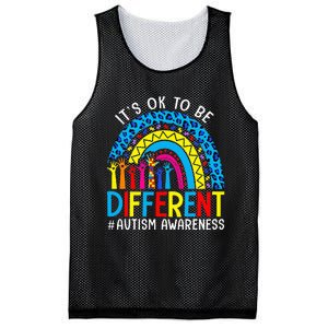 Rainbow Trendy Autism Awareness Tee It's Ok To Be Different Mesh Reversible Basketball Jersey Tank