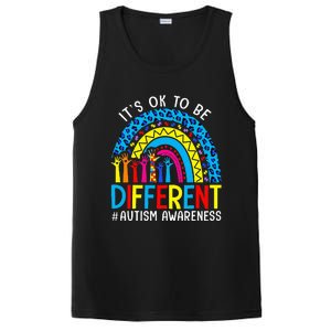 Rainbow Trendy Autism Awareness Tee It's Ok To Be Different PosiCharge Competitor Tank