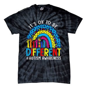 Rainbow Trendy Autism Awareness Tee It's Ok To Be Different Tie-Dye T-Shirt