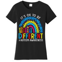 Rainbow Trendy Autism Awareness Tee It's Ok To Be Different Women's T-Shirt