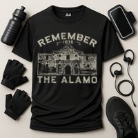 Remember The Alamo Souvenir History San Antonio Texas Cooling Performance Crew T-Shirt