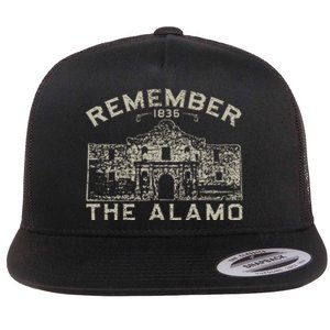 Remember The Alamo Souvenir History San Antonio Texas Flat Bill Trucker Hat