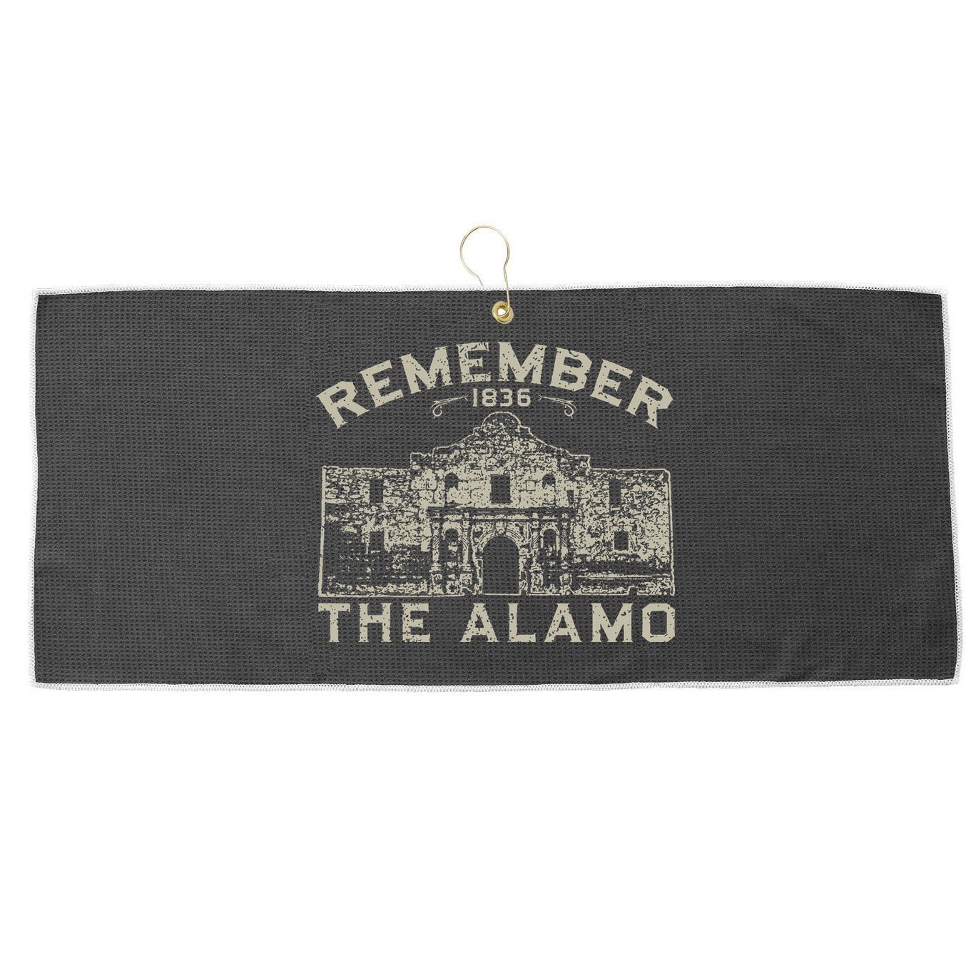 Remember The Alamo Souvenir History San Antonio Texas Large Microfiber Waffle Golf Towel