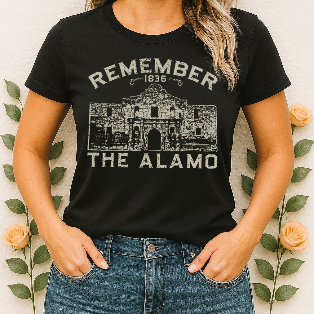 Remember The Alamo Souvenir History San Antonio Texas Womens T-Shirt