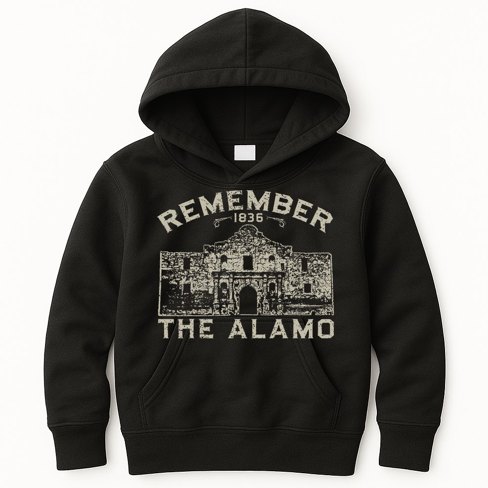 Remember The Alamo Souvenir History San Antonio Texas Kids Hoodie