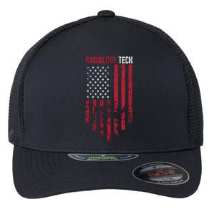 Radiology Tech American Flag Usa Xray Technologist Gift Flexfit Unipanel Trucker Cap