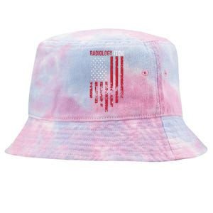 Radiology Tech American Flag Usa Xray Technologist Gift Tie-Dyed Bucket Hat