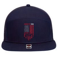 Radiology Tech American Flag Usa Xray Technologist Gift 7 Panel Mesh Trucker Snapback Hat