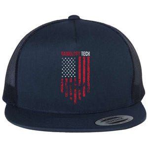 Radiology Tech American Flag Usa Xray Technologist Gift Flat Bill Trucker Hat