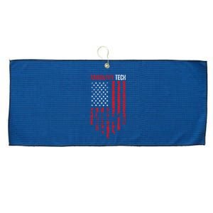 Radiology Tech American Flag Usa Xray Technologist Gift Large Microfiber Waffle Golf Towel