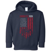 Radiology Tech American Flag Usa Xray Technologist Gift Toddler Hoodie