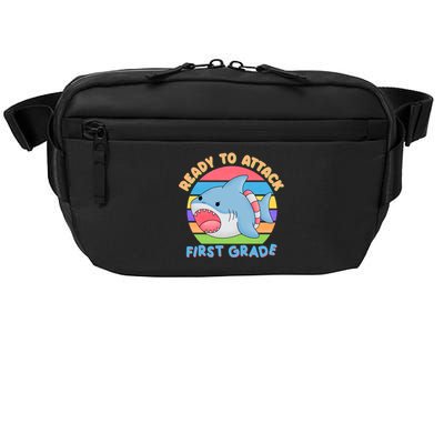 Ready To Attack First Grade Funny Shark Crossbody Pack