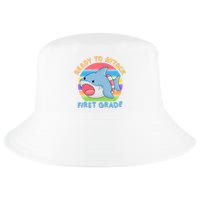 Ready To Attack First Grade Funny Shark Cool Comfort Performance Bucket Hat