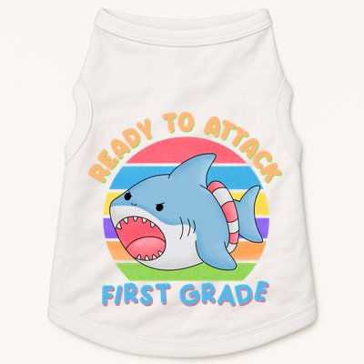 Ready To Attack First Grade Funny Shark Doggie Tank