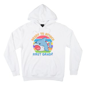 Ready To Attack First Grade Funny Shark Hoodie