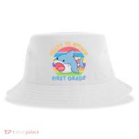 Ready To Attack First Grade Funny Shark Sustainable Bucket Hat
