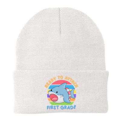 Ready To Attack First Grade Funny Shark Beanie