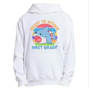 Ready To Attack First Grade Funny Shark Urban Pullover Hoodie