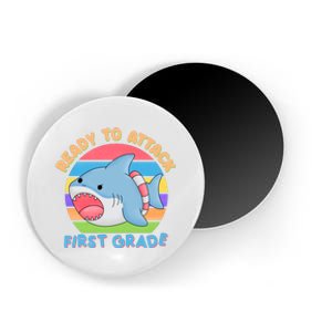 Ready To Attack First Grade Funny Shark Magnet