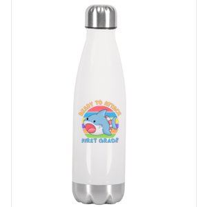 Ready To Attack First Grade Funny Shark Stainless Steel Insulated Water Bottle