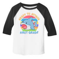 Ready To Attack First Grade Funny Shark Toddler Fine Jersey T-Shirt