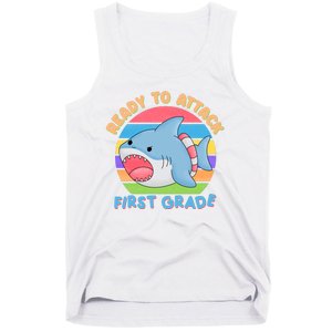 Ready To Attack First Grade Funny Shark Tank Top