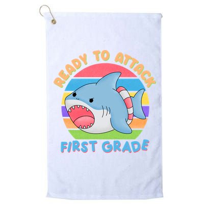 Ready To Attack First Grade Funny Shark Golf Towel