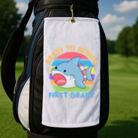 Ready To Attack First Grade Funny Shark Golf Towel