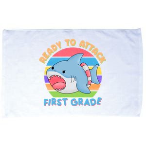 Ready To Attack First Grade Funny Shark Microfiber Hand Towel