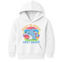 Ready To Attack First Grade Funny Shark Kids Hoodie