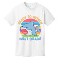 Ready To Attack First Grade Funny Shark Kids T-Shirt