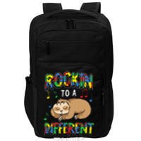 Rocking To A Different Tune Autism Awareness Sloth Impact Tech Backpack