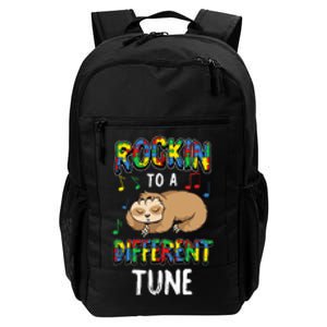 Rocking To A Different Tune Autism Awareness Sloth Daily Commute Backpack