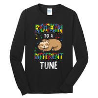 Rocking To A Different Tune Autism Awareness Sloth Tall Long Sleeve T-Shirt