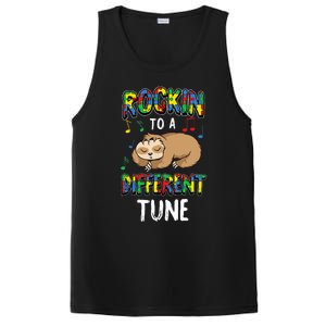 Rocking To A Different Tune Autism Awareness Sloth PosiCharge Competitor Tank