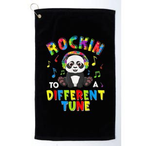 Rockin' To A Different Tune Panda Autism Awareness Platinum Collection Golf Towel