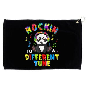 Rockin' To A Different Tune Panda Autism Awareness Grommeted Golf Towel