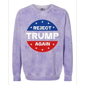 Reject Trump Again Election 2024 Colorblast Crewneck Sweatshirt