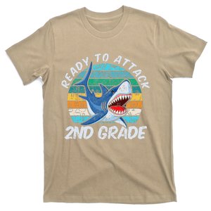 Ready To Attack 2nd Grade Shark Gift Back To School T-Shirt