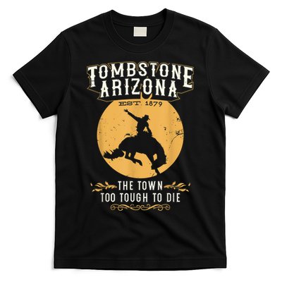Retro Tombstone Arizona Wild West Vintage Horse Sunset Horse T-Shirt