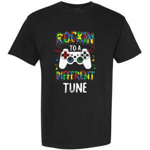 Rockin' To A Different Tune Panda ASD Awareness Garment-Dyed Heavyweight T-Shirt