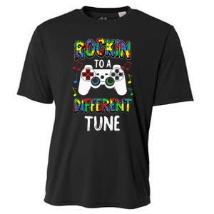 Rockin' To A Different Tune Panda ASD Awareness Cooling Performance Crew T-Shirt