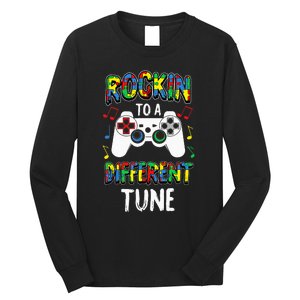 Rockin' To A Different Tune Panda ASD Awareness Long Sleeve Shirt